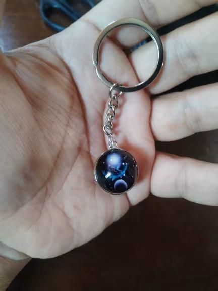 Zodiac Gemstone Keychain – Stylish Astrological Key Ring for Luck, Energy & Gifting