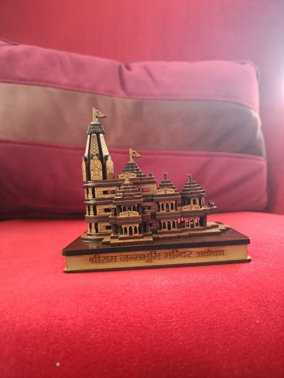 🛕 "Divya Darshan: Shri Ram Mandir Ayodhya 3D Wooden Replica"(original)