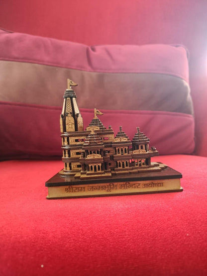 🛕 "Divya Darshan: Shri Ram Mandir Ayodhya 3D Wooden Replica"(original)
