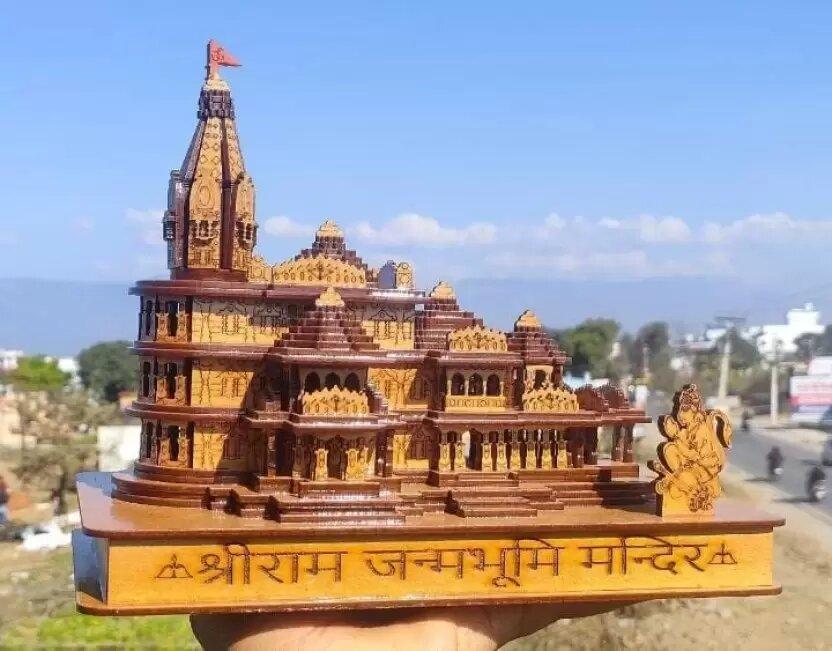 🛕 "Divya Darshan: Shri Ram Mandir Ayodhya 3D Wooden Replica"(original)