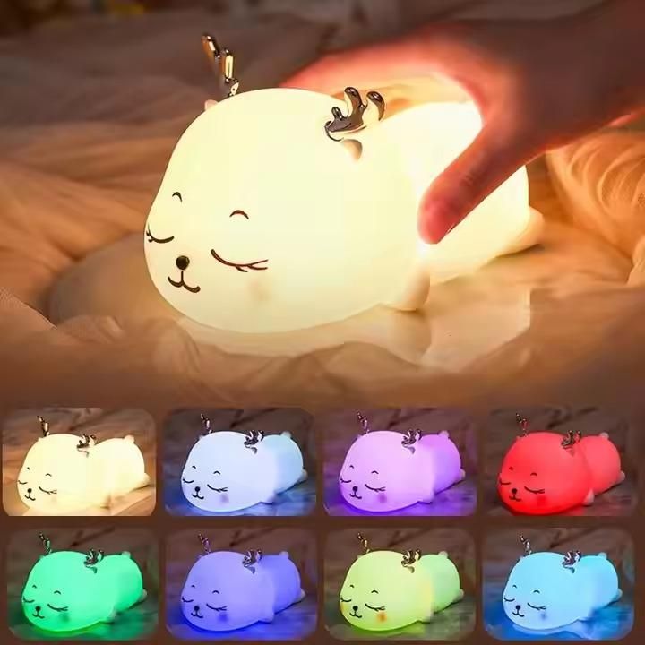 Nursery Night Light for Kids | Touch-Controlled Soft Silicone Lamp