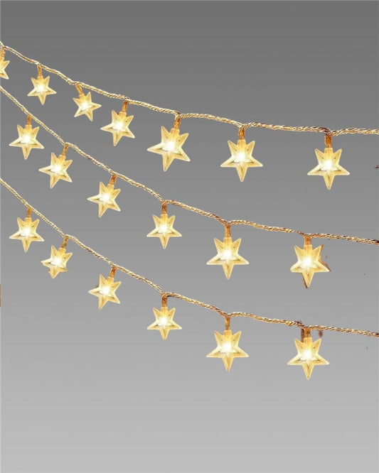 StarGlow™ 16-LED Snowflake String Lights – Warm White (3M, Indoor/Outdoor)