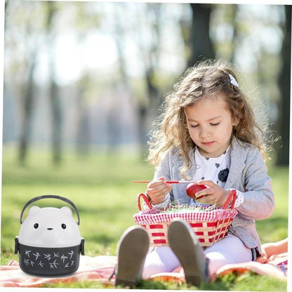 “TeddyBento™ Leakproof Cartoon Tiffin Box – Cute Eyeglass Bear Lunch Container for Kids”