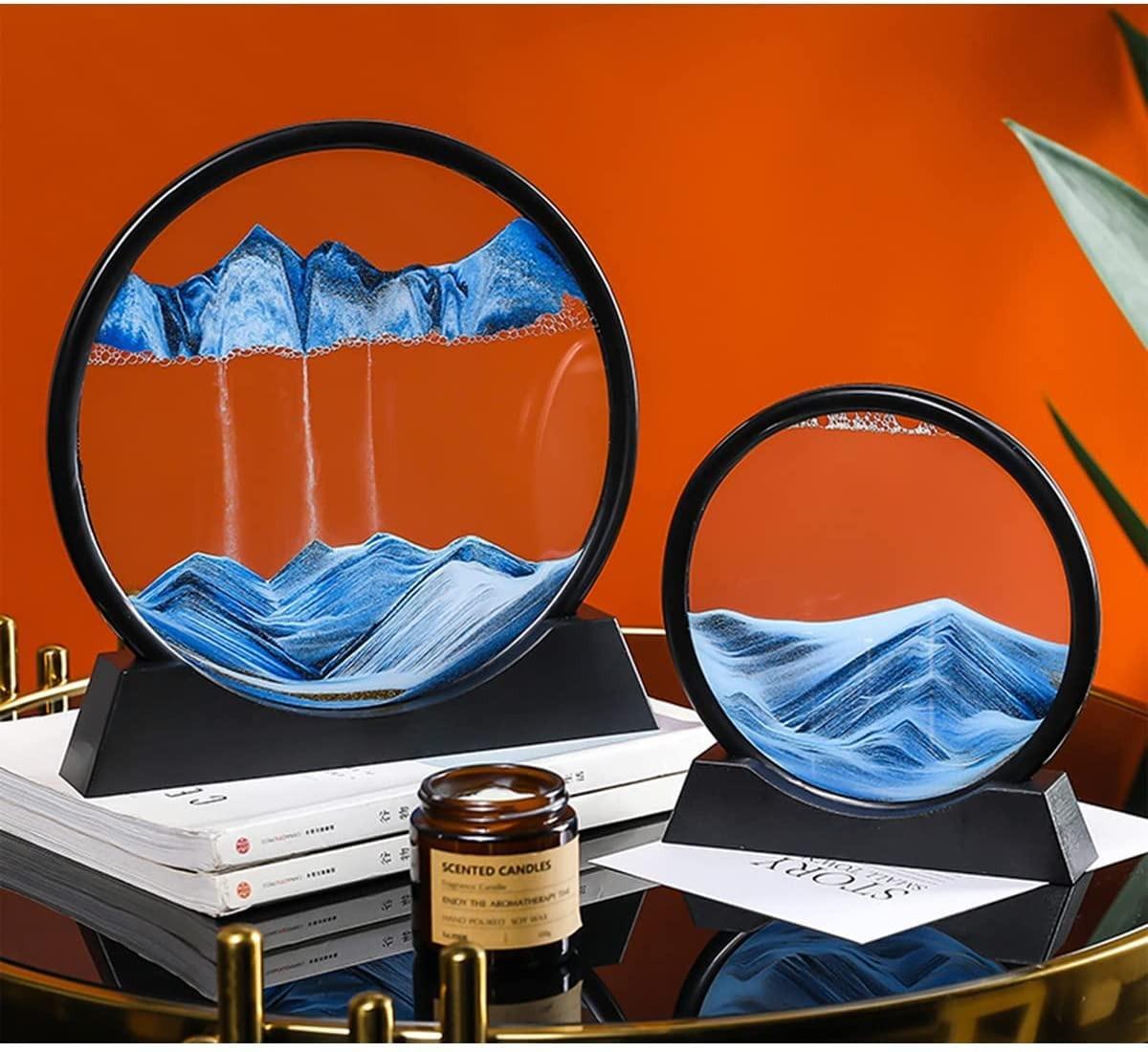 🌀 "AquaDrift™ 3D Kinetic Sandscape – Relaxing Moving Sand Art Desk Decor"