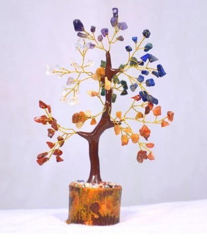 7 Chakra Natural Gemstone Crystal Tree – Healing Crystal Bonsai for Positivity, Balance &amp; Home Decor