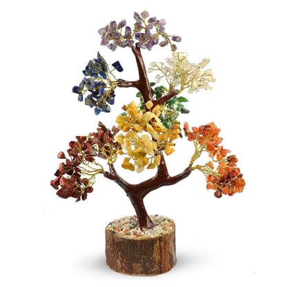 7 Chakra Natural Gemstone Crystal Tree – Healing Crystal Bonsai for Positivity, Balance &amp; Home Decor