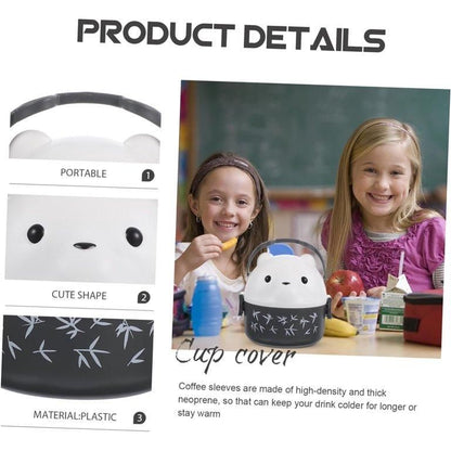 “TeddyBento™ Leakproof Cartoon Tiffin Box – Cute Eyeglass Bear Lunch Container for Kids”