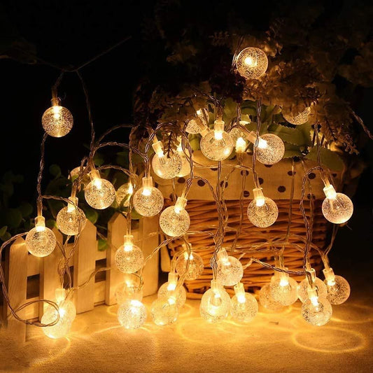 16 LED Crystal Balls String Light (Yellow, 3.5 Metres)