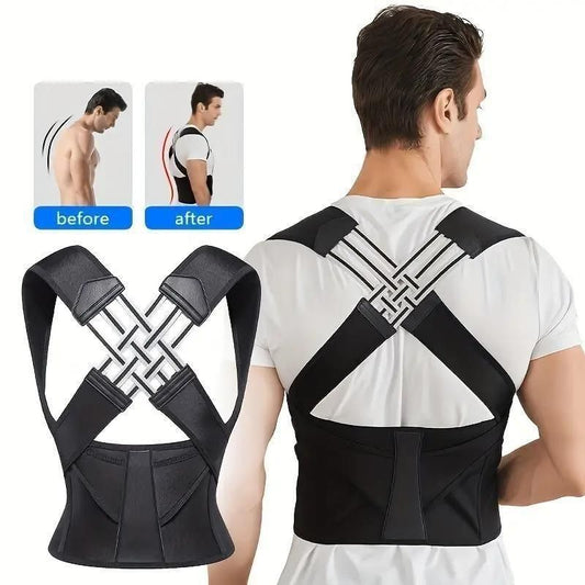 SpineAlign™ Adjustable Back Posture Corrector Belt for Men | Women – Pain Relief | Slouching Support