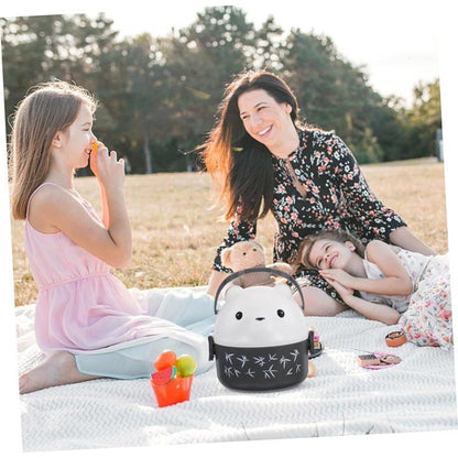 “TeddyBento™ Leakproof Cartoon Tiffin Box – Cute Eyeglass Bear Lunch Container for Kids”