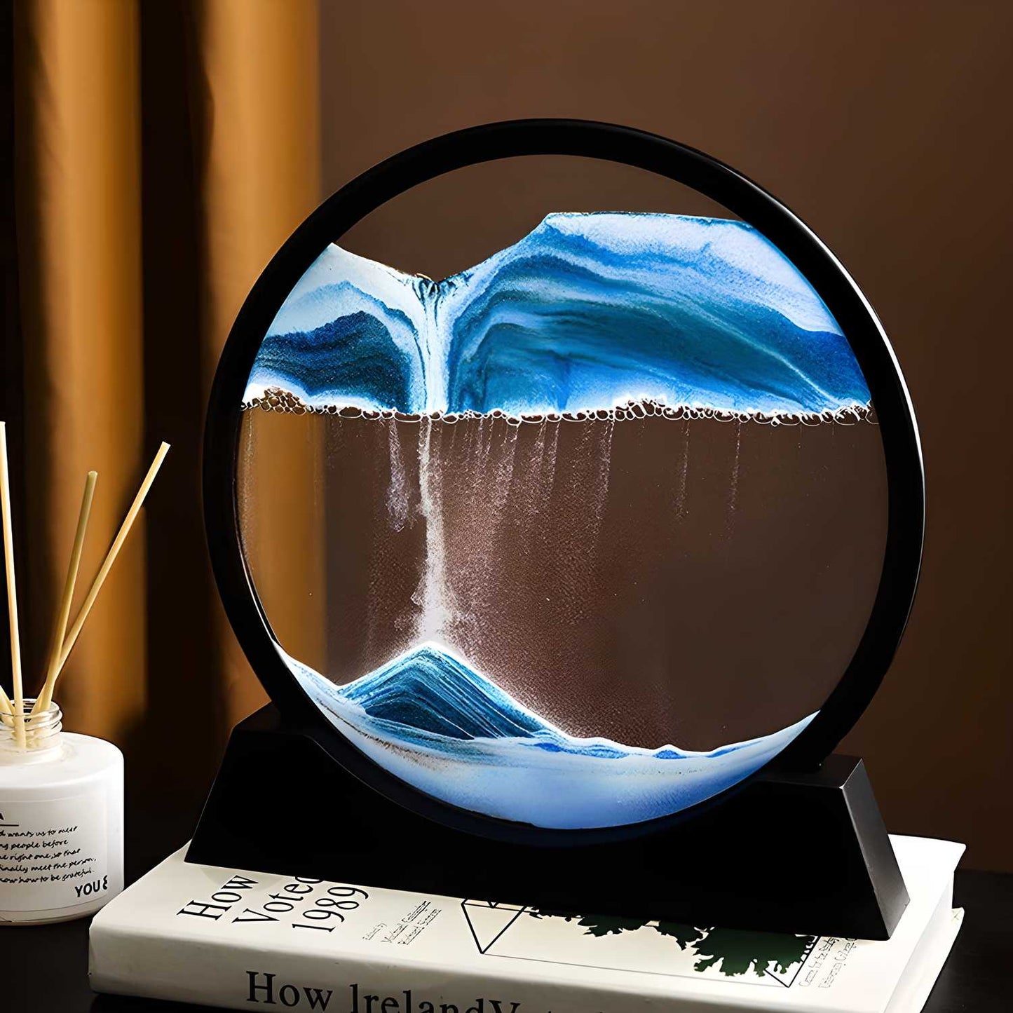 🌀 "AquaDrift™ 3D Kinetic Sandscape – Relaxing Moving Sand Art Desk Decor"