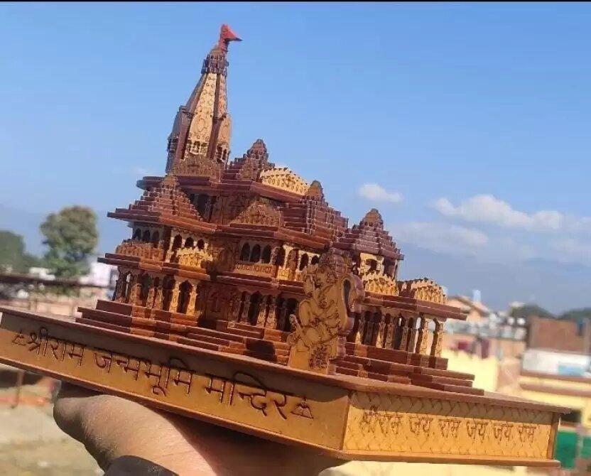 🛕 "Divya Darshan: Shri Ram Mandir Ayodhya 3D Wooden Replica"(original)