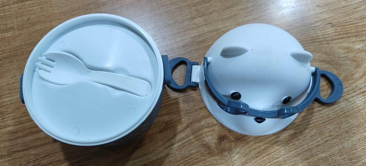 “TeddyBento™ Leakproof Cartoon Tiffin Box – Cute Eyeglass Bear Lunch Container for Kids”